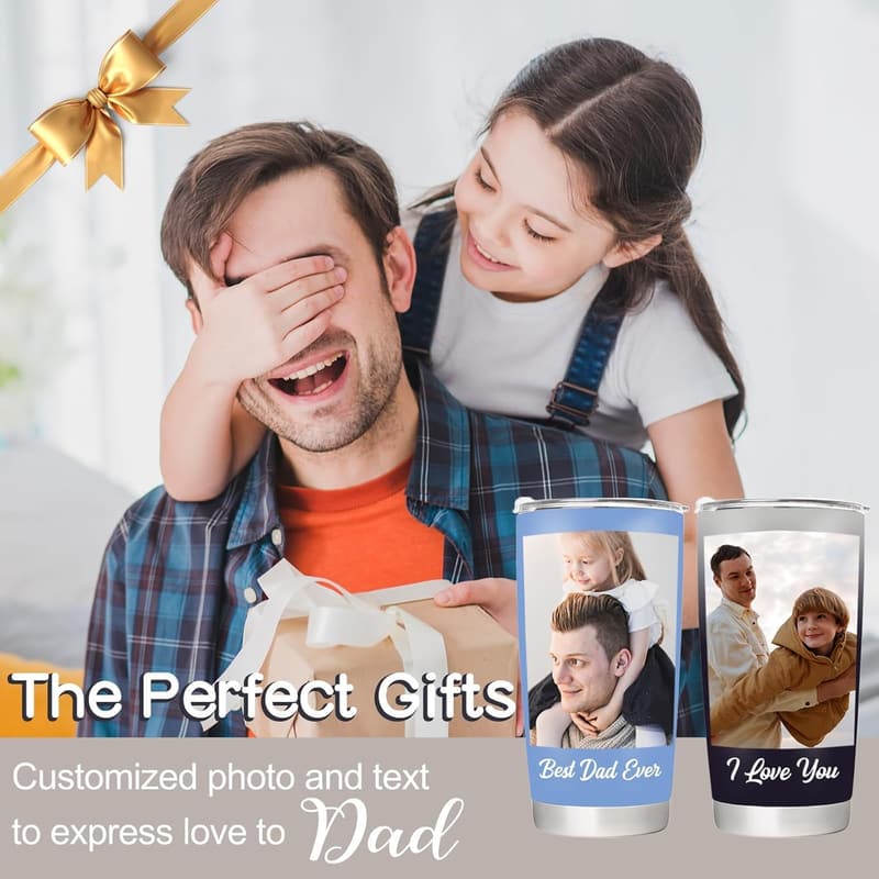 Personalized 20oz Insulated Coffee Tumbler for Dad