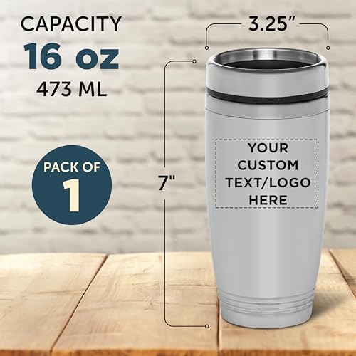 Personalized 16 oz Stainless Steel Coffee Tumbler
