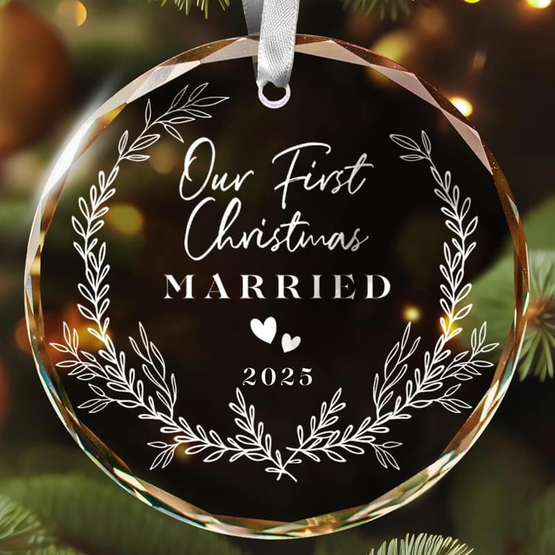2025 First Christmas Married Ornament for Couples