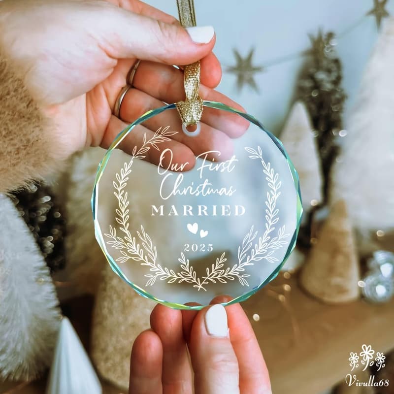 2025 First Christmas Married Ornament for Couples