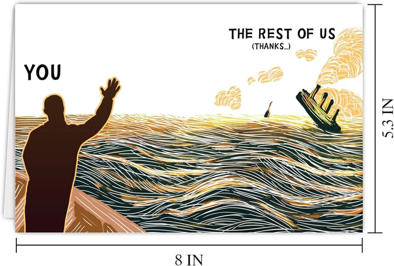 Farewell Card for Coworker - Funny Sinking Ship Design
