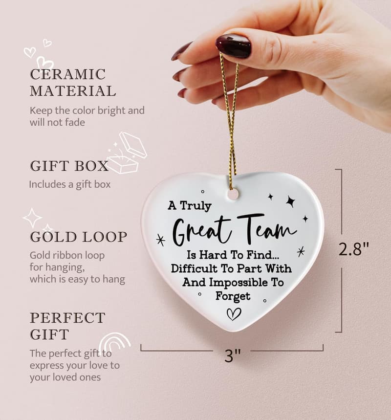 Team Appreciation Ornament Keepsake with Gift Box