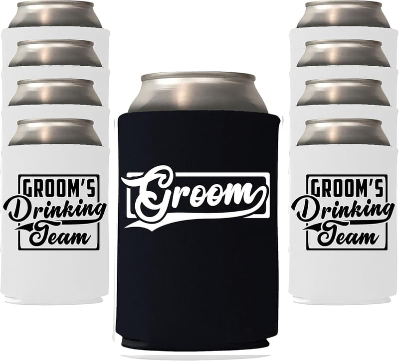 Groom's Bachelor Party Can Cooler Set - Wedding Favor (12)