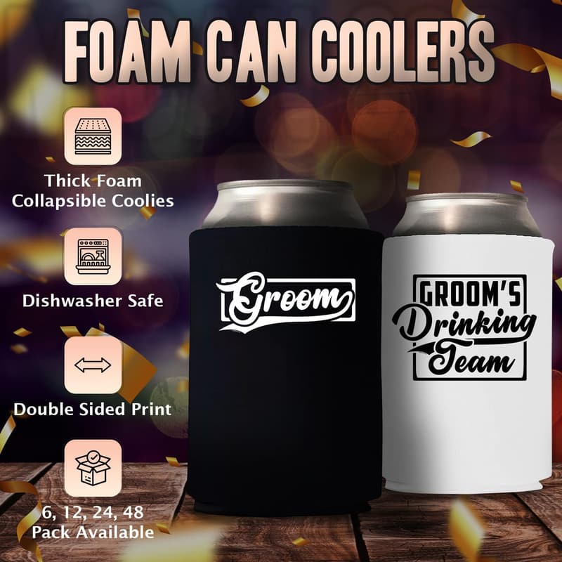 Groom's Bachelor Party Can Cooler Set - Wedding Favor (12)