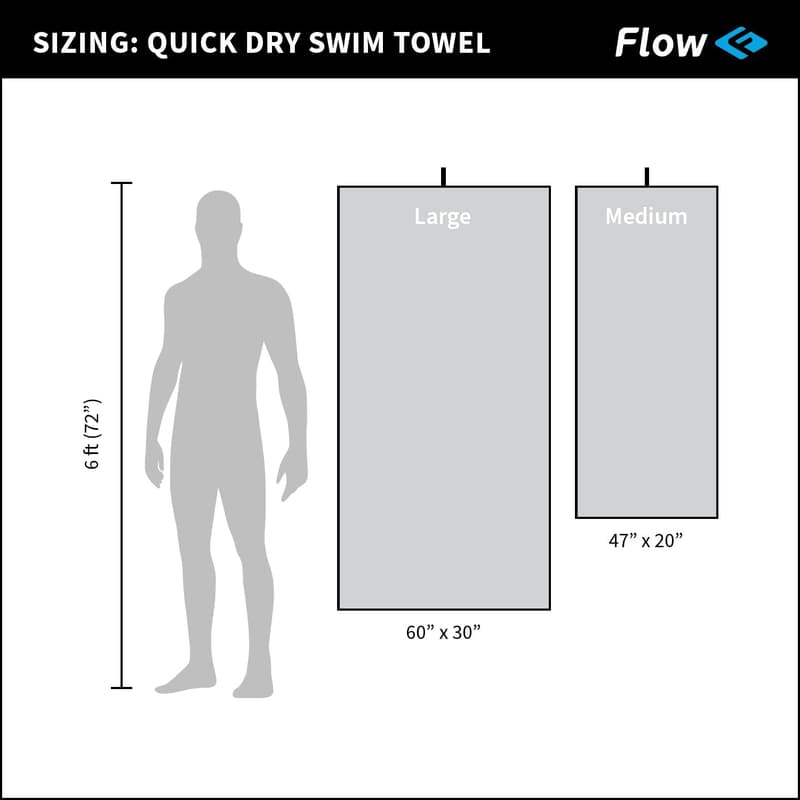 Quick-Dry Microfiber Swim Towel - Large Navy for Water Sports