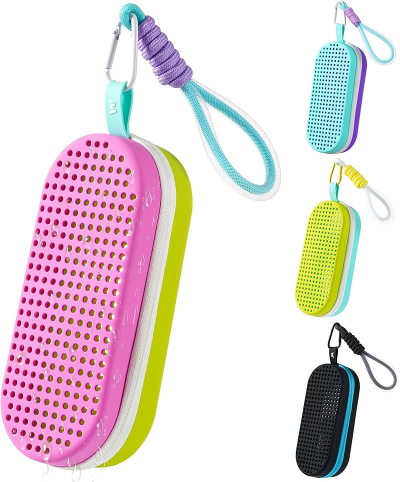 Silicone Swim Goggle Case with Drain Hole