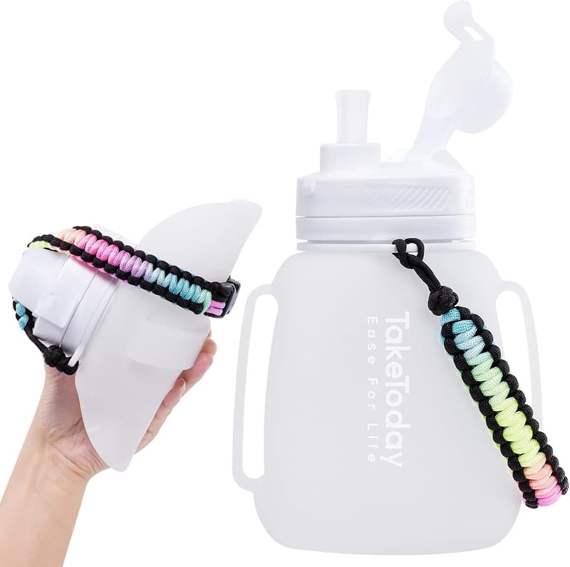 Reusable Motivational Water Bottle with Time Marker, 1.2L