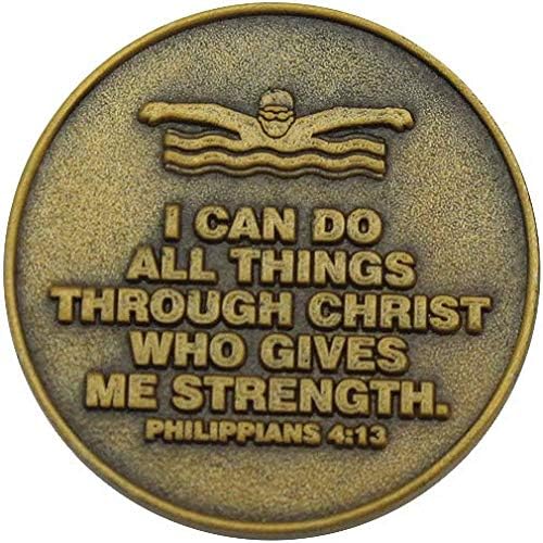 Christian Sports Coin for Young Athletes – Antique Gold Plated
