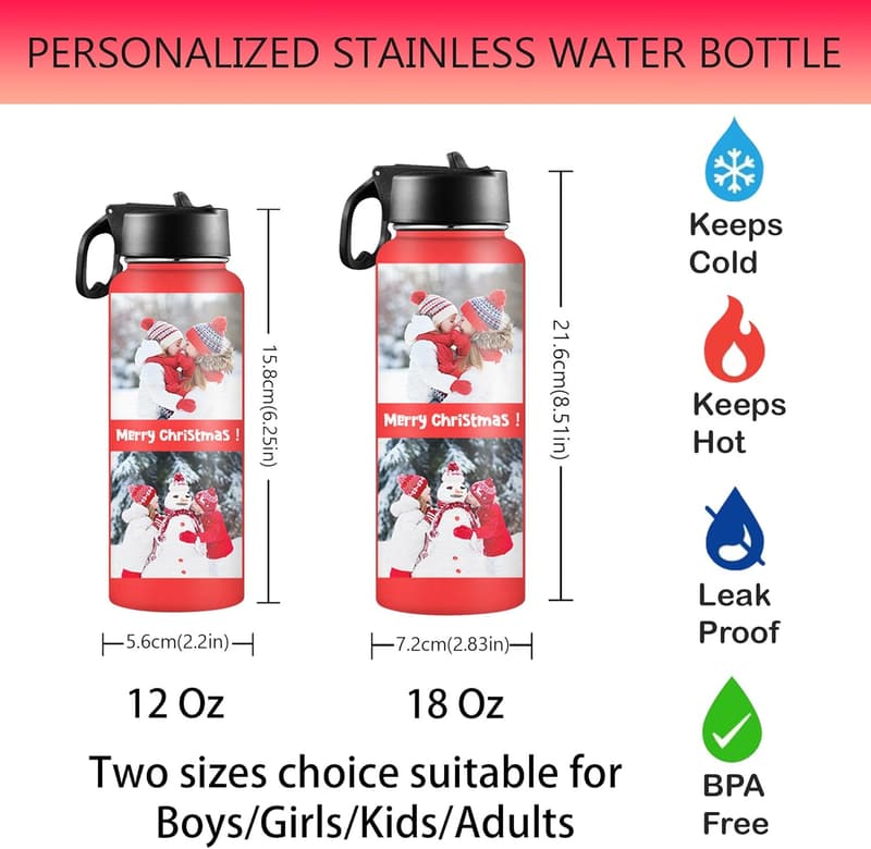 Custom 32oz Insulated Water Bottle - Birthday Gift for All