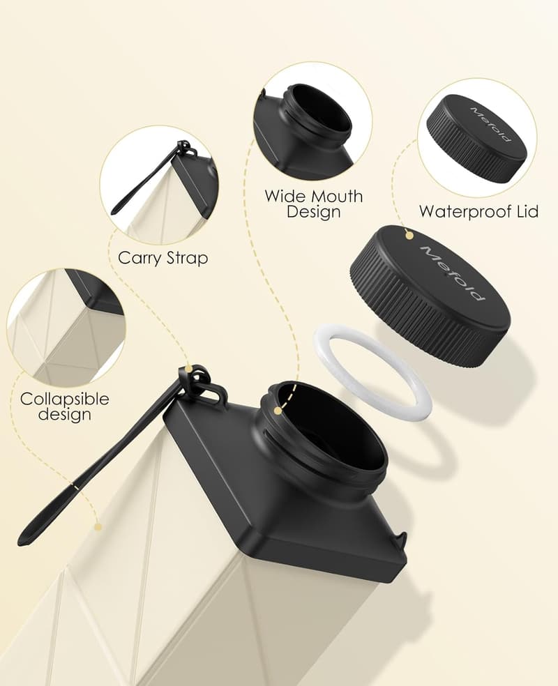 Portable 720ml BPA-Free Collapsible Water Bottle for Travel
