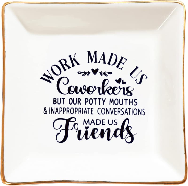 Farewell Gift Ring Dish for Coworkers - Friendship Theme