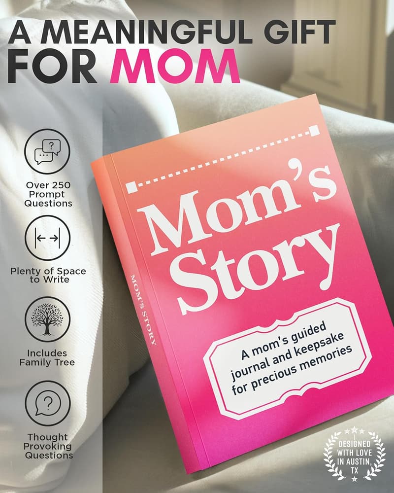 Mother's Day Keepsake Journal with 250+ Prompts for Moms