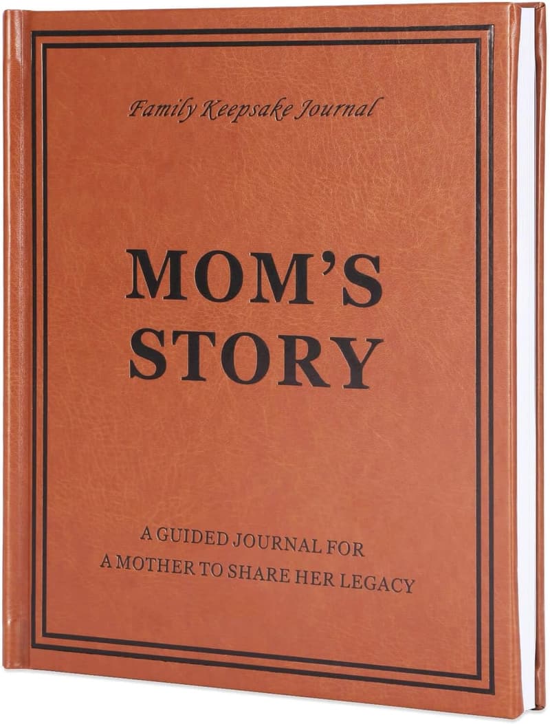 Mother's Day Leather Journal for Sharing Life Stories