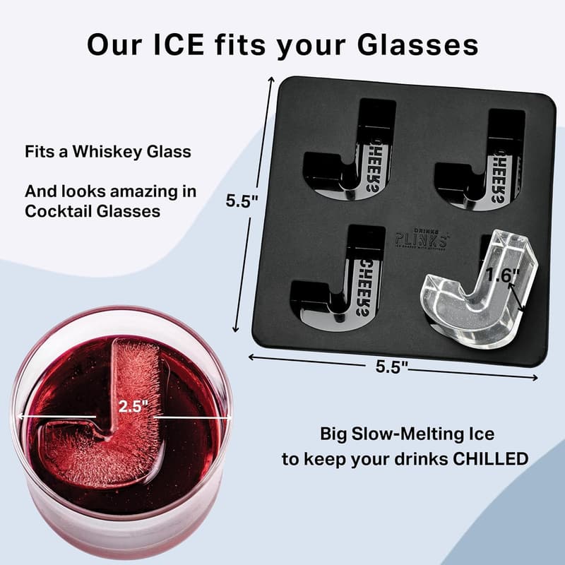 Personalized Silicone Ice Cube Mold - Custom Letter J for Drinks