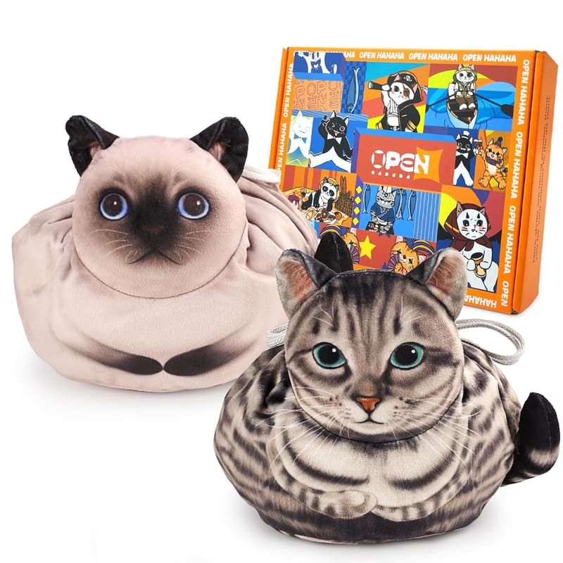 Cat Lover's Travel Makeup Organizer Pouch - 2-Pack