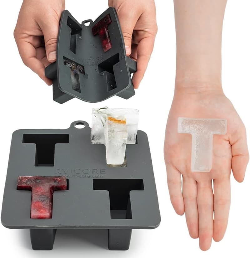 Letter T Silicone Mold – Deep Tray for Ice Cubes & Treats