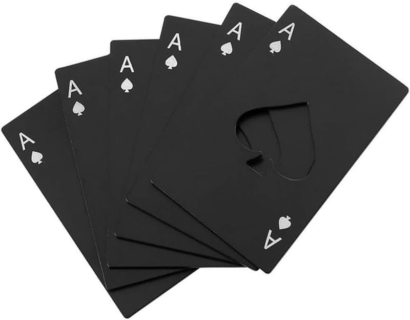 Wedding Party Stainless Steel Credit Card Size Bottle Opener - 6 Pcs