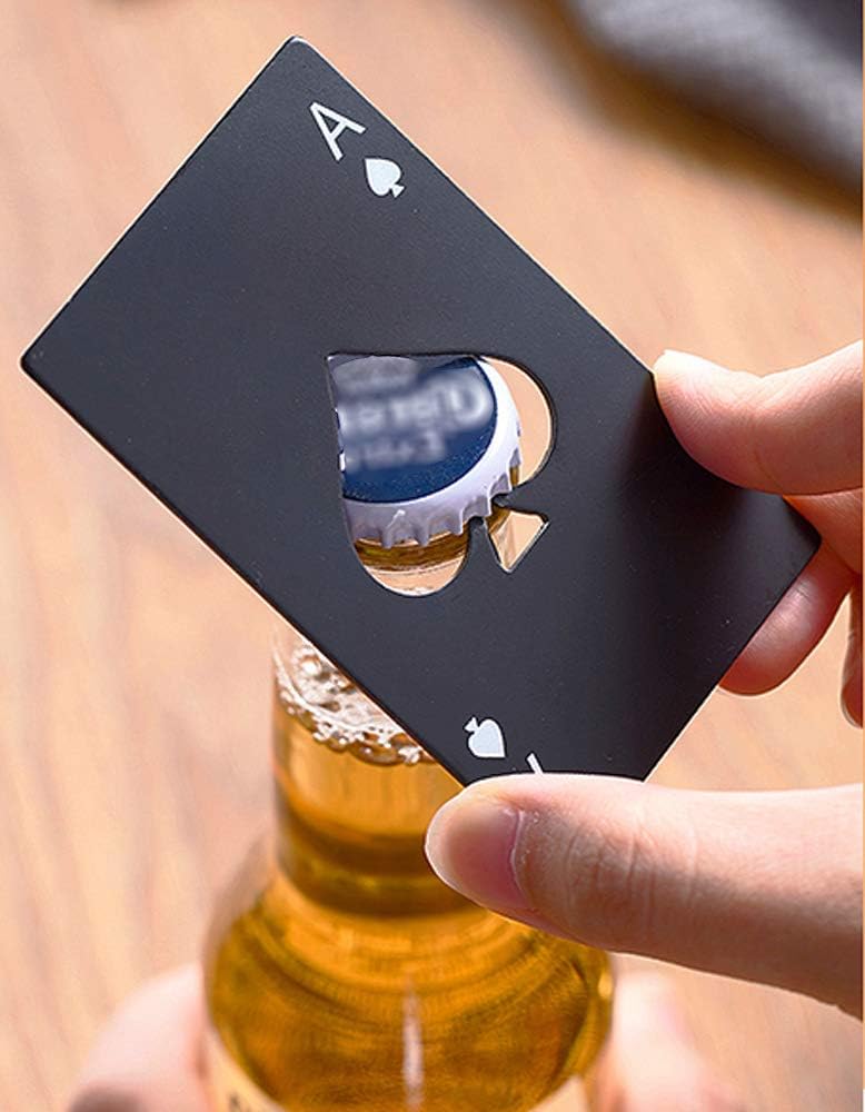 Wedding Party Stainless Steel Credit Card Size Bottle Opener - 6 Pcs