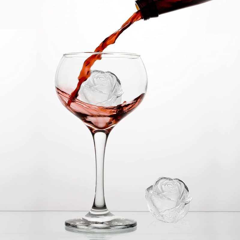 Silicone Rose Ice Cube Tray for Cocktails and Whiskey