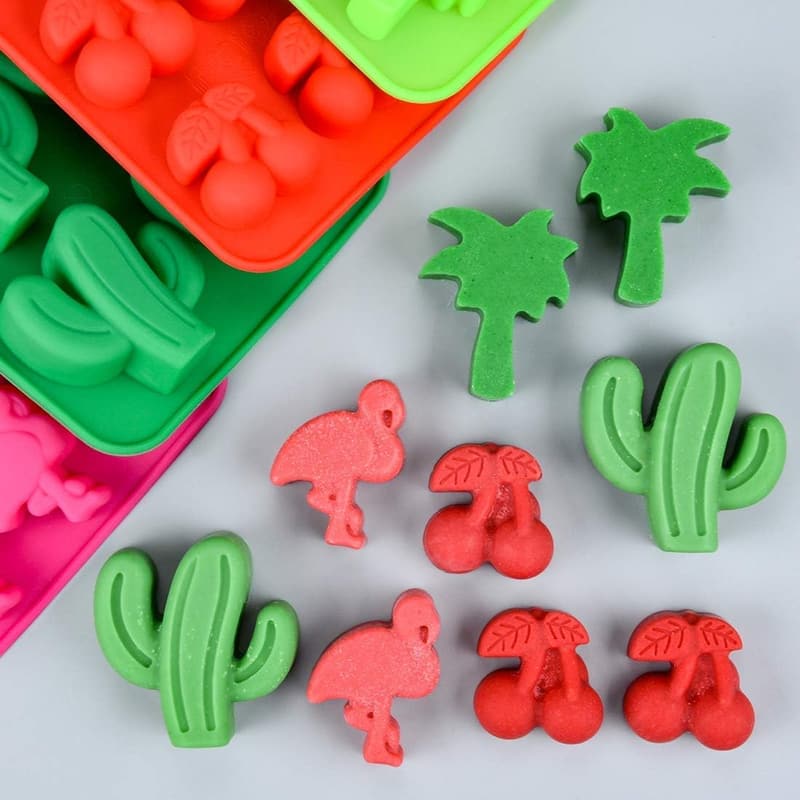 Hawaiian Tropical Silicone Ice Cube Tray Set – 5 Pack