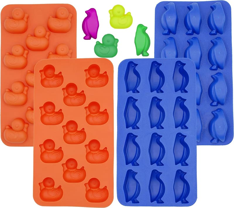Animal Duck & Penguin Silicone Ice Tray Set