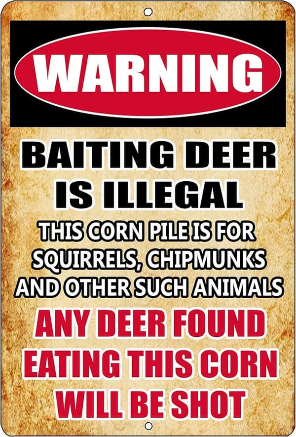 Warning Metal Tin Sign for Hunting Cabin or Man Cave Decor
