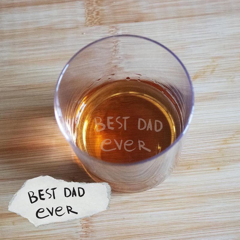 Personalized Engraved Whiskey Glass for Men - Custom 12oz Birthday Gift