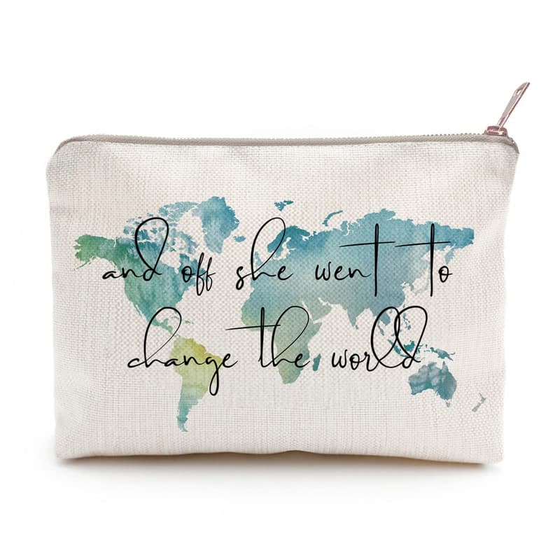 Graduation Gift: World Map Makeup Bag for Her