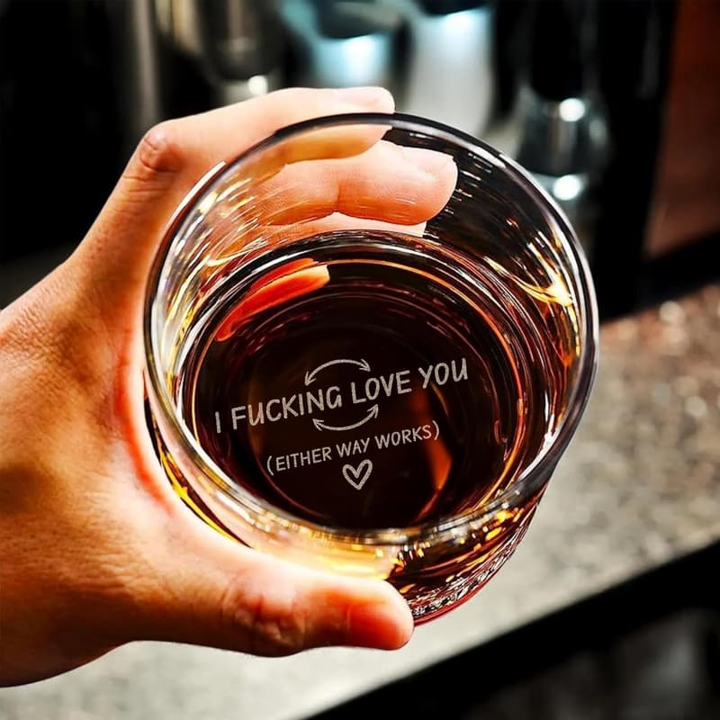 Personalized Engraved Whiskey Glass - Gift for Him