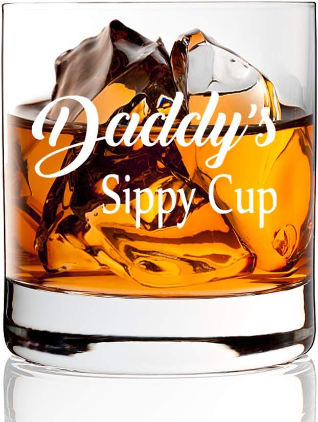 Father's Day Whiskey Glass - Funny Gift for Dad