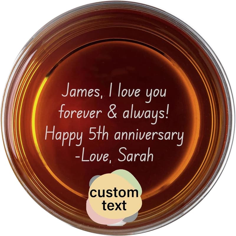 Personalized 12oz Whiskey Glass for Men - Custom Engraved Gift