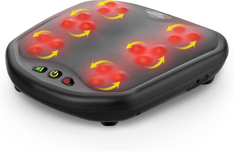 Shiatsu Foot Massager with Heat and Washable Cover for Relaxation