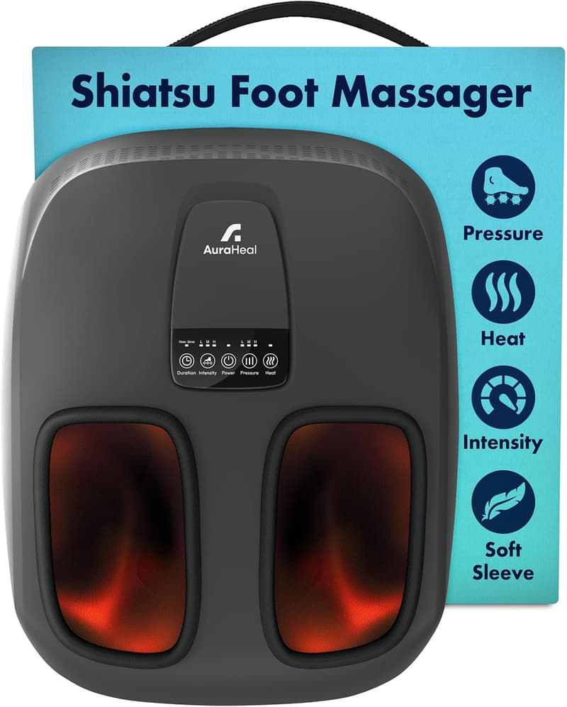Shiatsu Foot Massager with Heat - Relieves Foot Fatigue & Pain