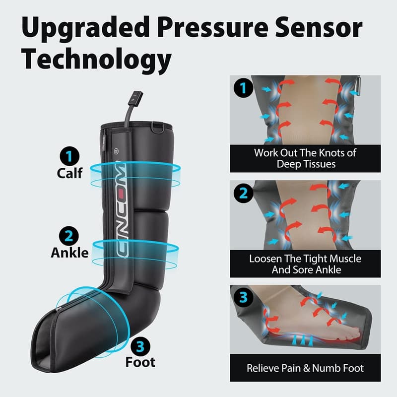 Air Compression Leg Massager for Circulation & Relaxation