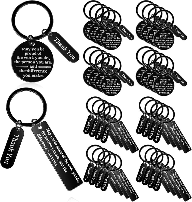 Employee Appreciation Keychain Gifts – 32 Pcs Bulk Set