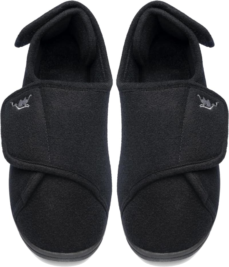 Men's Extra Wide Diabetic Slippers with Memory Foam