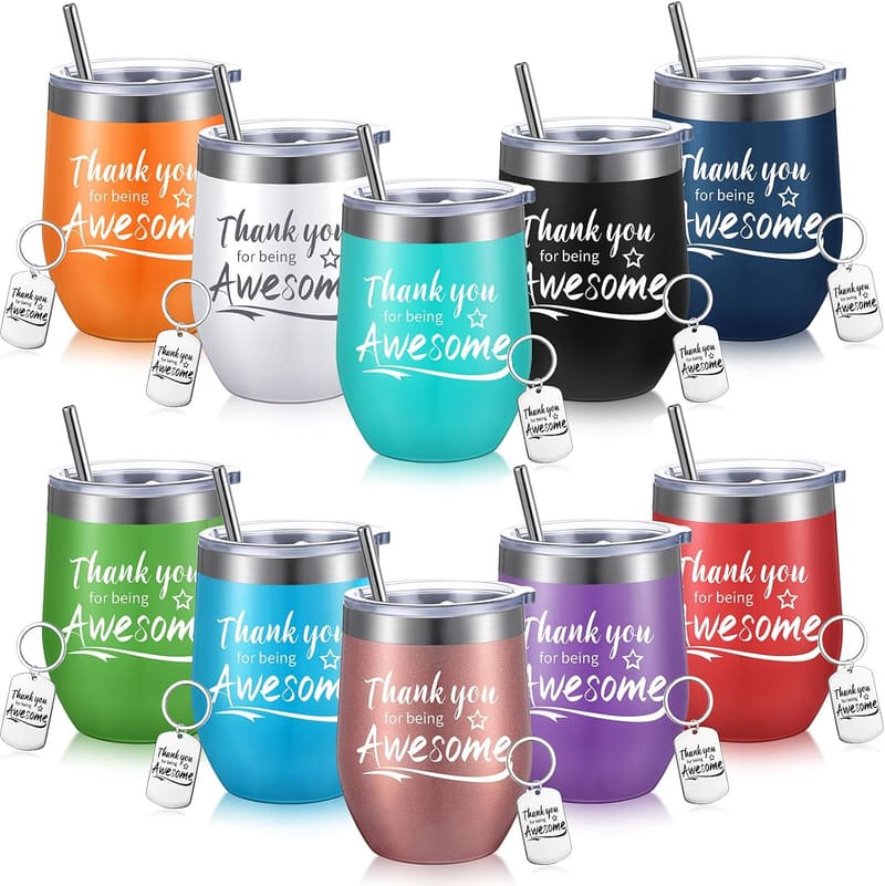Employee Appreciation Wine Tumbler & Keychain Set