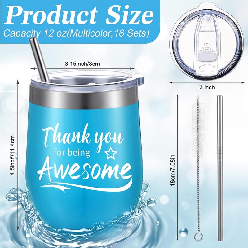 Employee Appreciation Wine Tumbler & Keychain Set