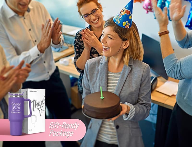 Thank You Tumbler for Coworkers - 40oz Hot Pink