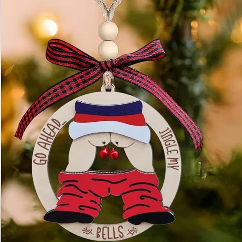 Funny Jingle Bell Christmas Ornaments 2024 - Gag Gifts for Adults