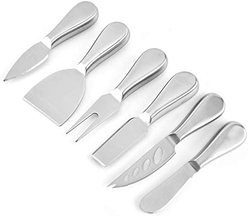 Premium Stainless Steel Cheese Knife Set - 6 Pieces for Cheese Lovers
