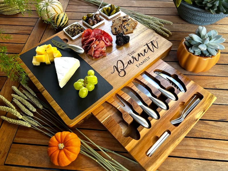 Custom Charcuterie Board Set - 19pcs Wedding Gift