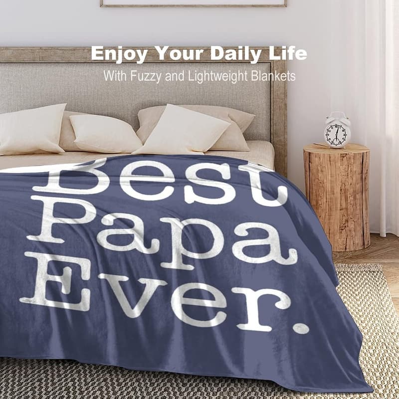 Father's Day Flannel Throw Blanket, 
