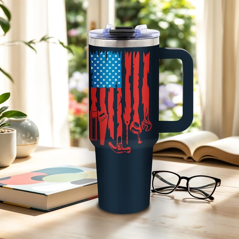 Humorous 40 oz Stainless Steel Tumbler for Car Enthusiasts