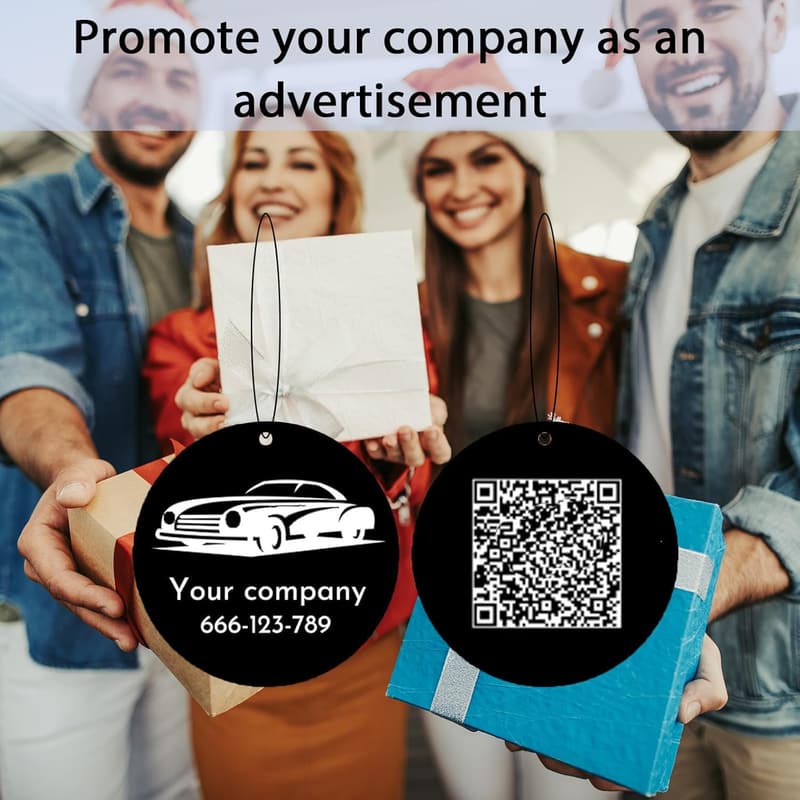 Custom Logo Car Air Fresheners – 100 Bulk Double-Sided Refreshers