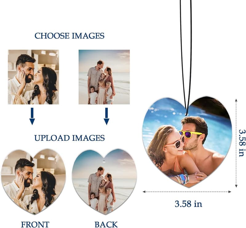 Personalized Car Air Freshener with Custom Image and Scents