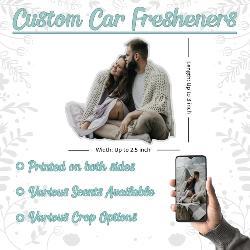 Personalized Photo Car Air Freshener - Custom Cute Gift