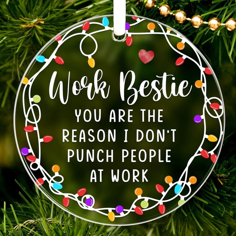 2025 Coworker Christmas Ornament - Acrylic Gift for Women