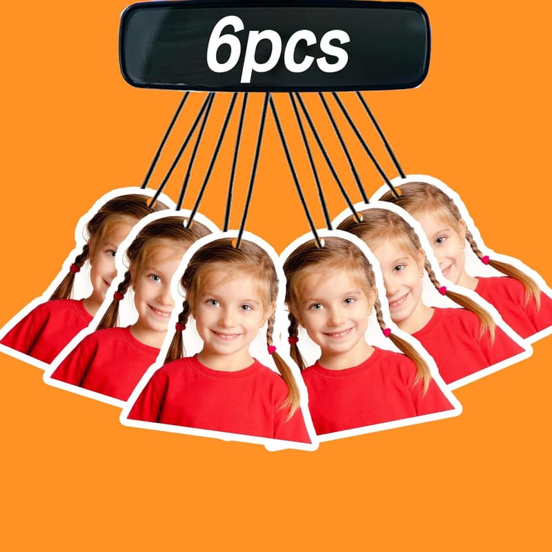 Personalized Double-Sided Car Air Fresheners - 6 Pack