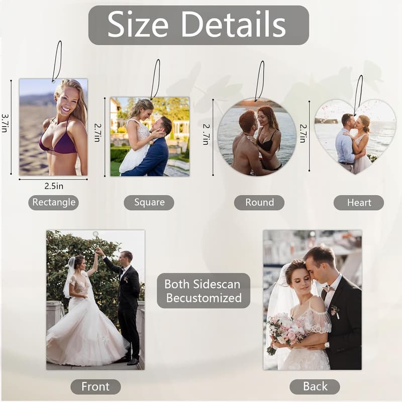 Personalized Photo Air Freshener for Car & Home Decor